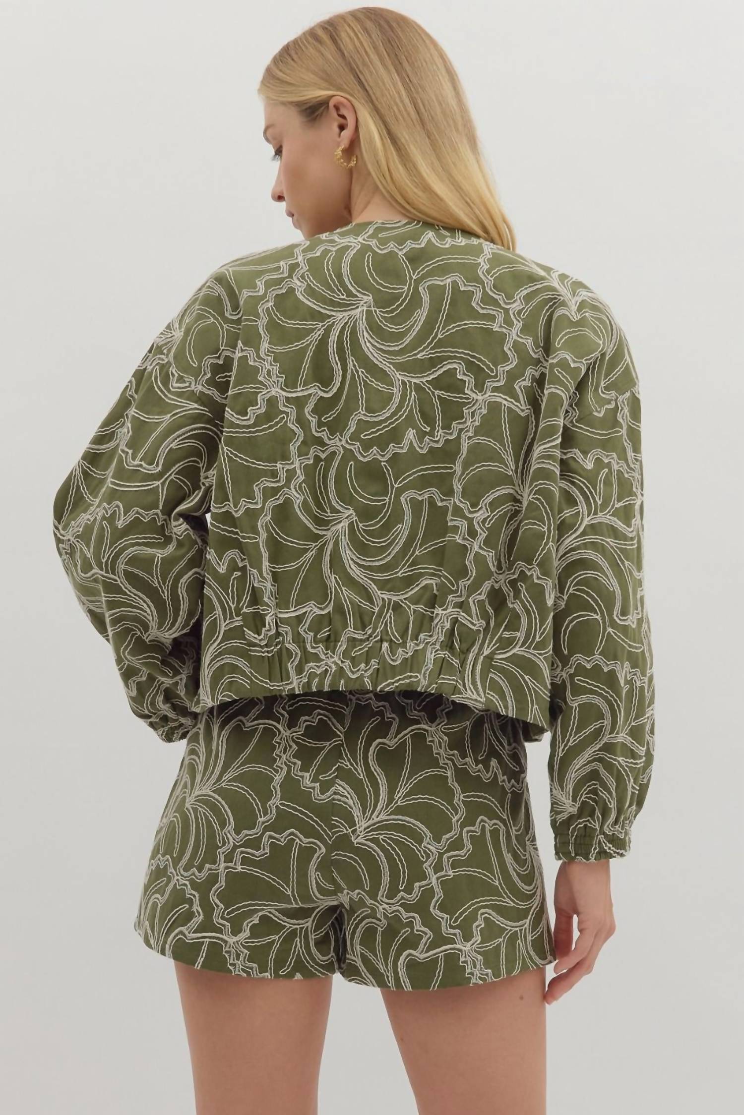 Entro - Floral Embroidered Jacket