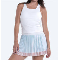 Lucky in Love Racer Rib Tank in love racer rib tank in white - women's tank top