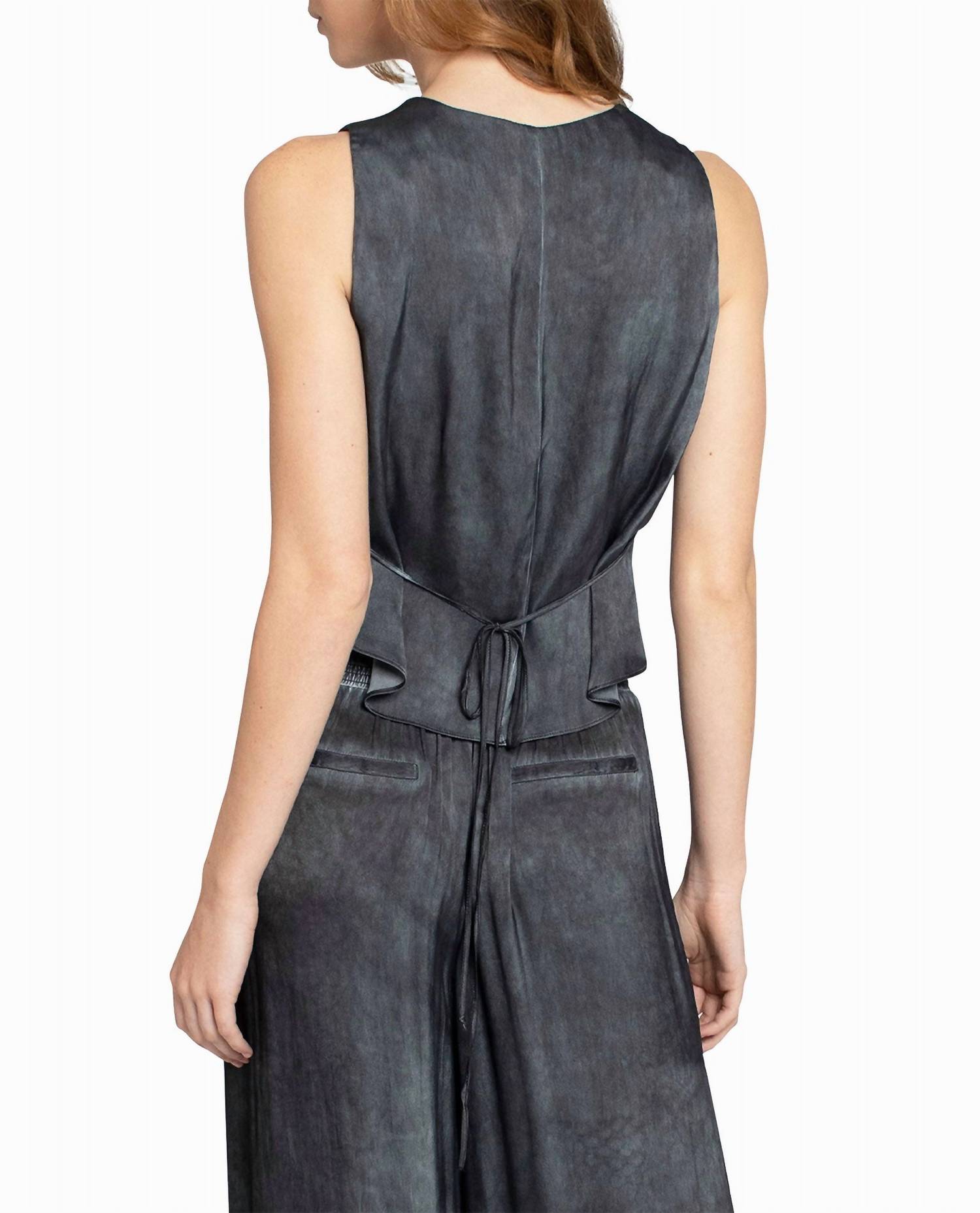 Nicole Miller - Garment Dyed V-Neck Top