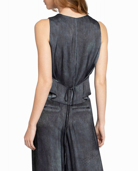 Nicole Miller - Garment Dyed V-Neck Top