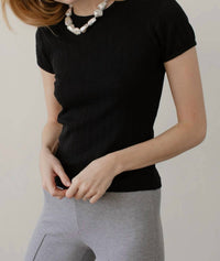 Donni. - Women's The Pointelle Baby Tee