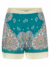 Pinko - Women's Paisley Print Side-tie Shorts