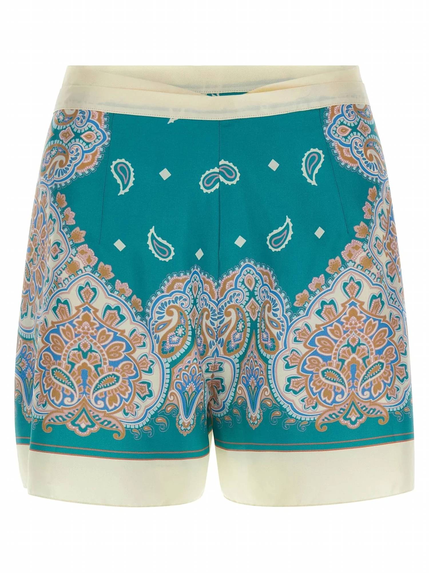 Pinko - Women's Paisley Print Side-tie Shorts