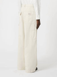 Weekend Max Mara Caronte Wide Leg Pants in ivory - women's pants - detail view