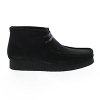 Clarks Men's Wallabee Boot in black - men's boots - detail view