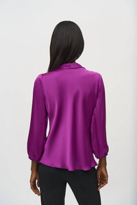 Joseph Ribkoff - V-neck Bow-tie Pullover