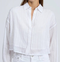 Rag & Bone - Marin Long Sleeve Combo Shirt