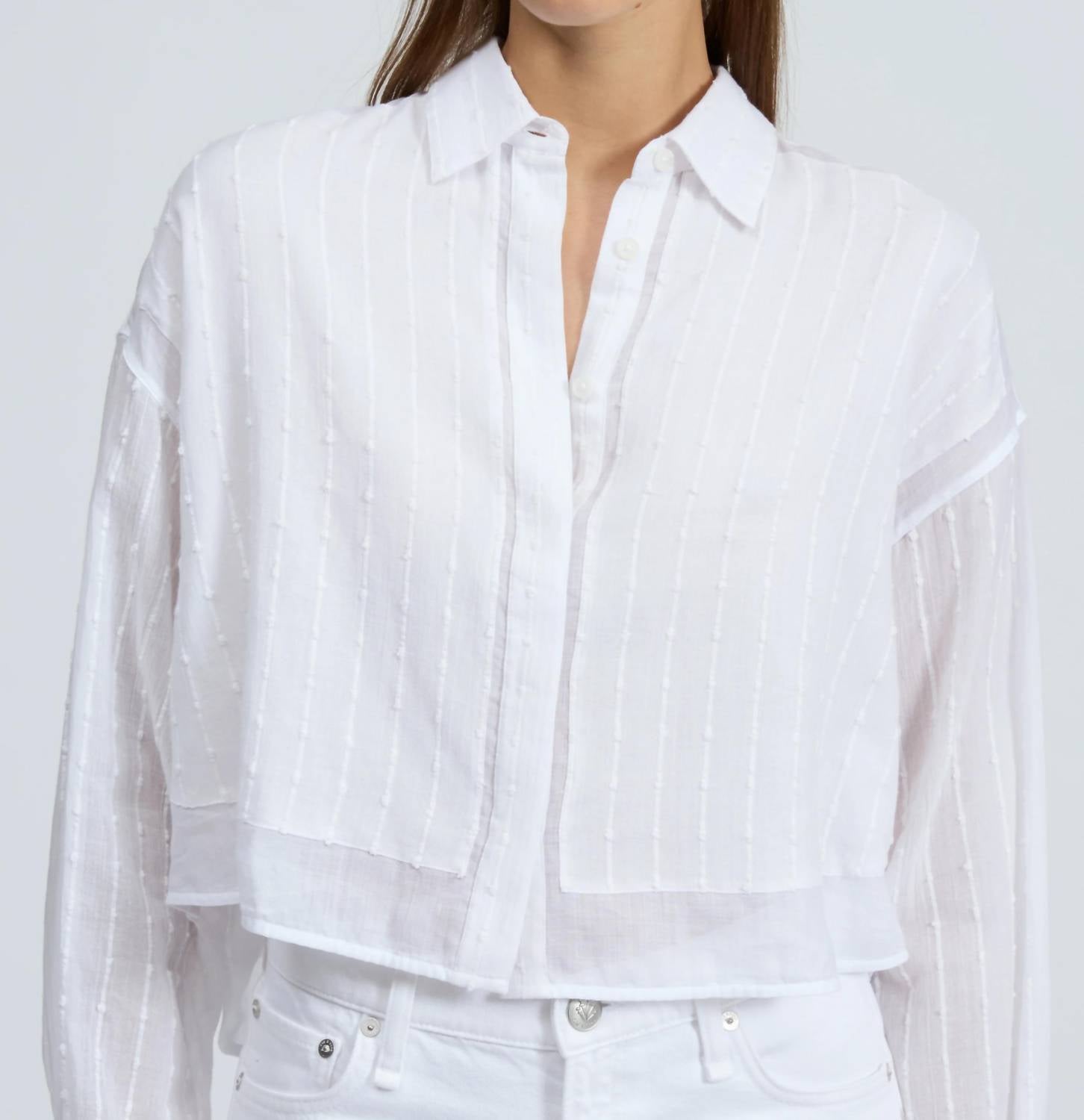 Rag & Bone - Marin Long Sleeve Combo Shirt
