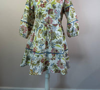 Sugarlips - Pany Floral Darrian Split Neck Mini Dress