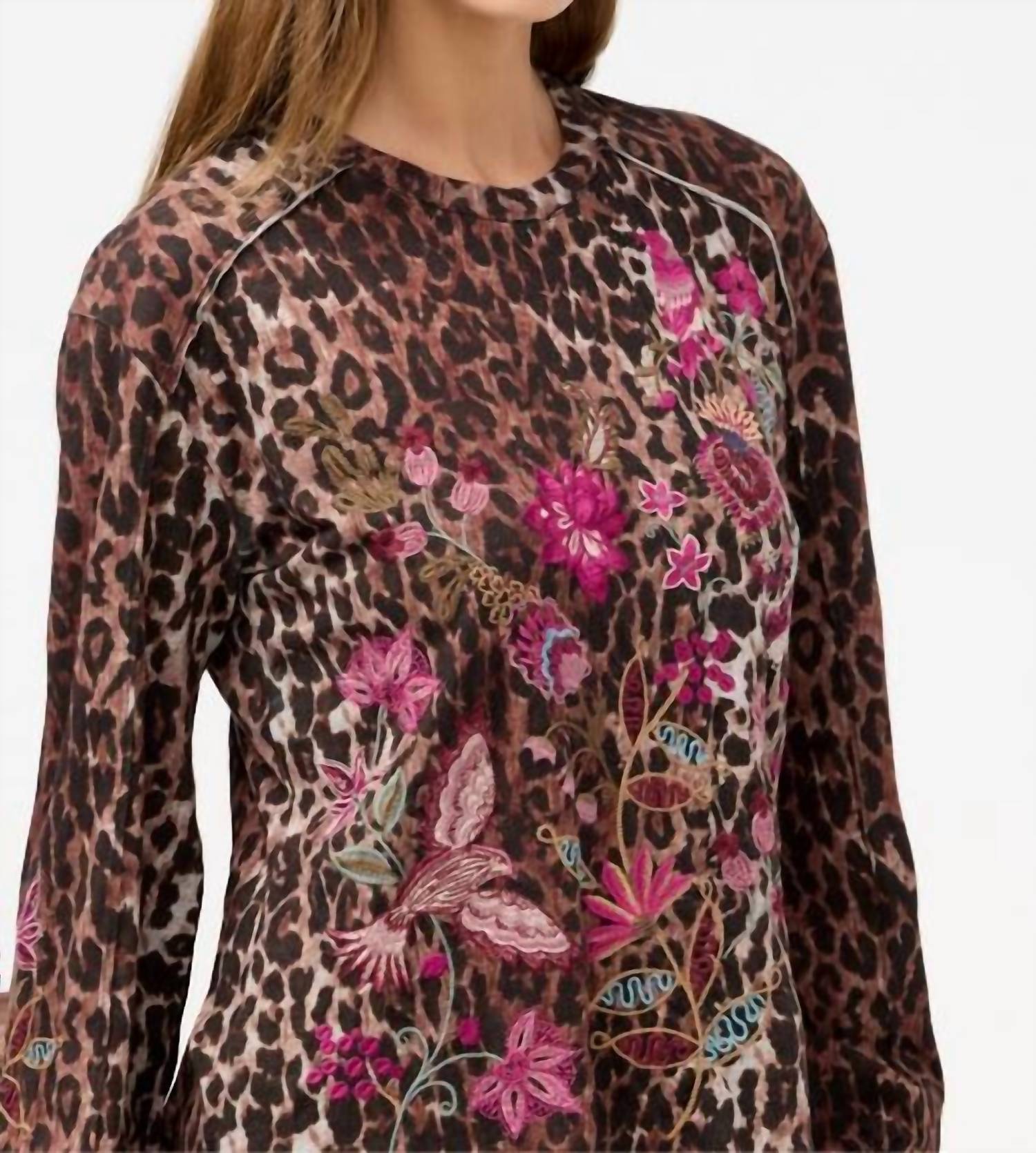 Johnny Was - PENELLOPE SEAMED SLEEVE T‑SHIRT