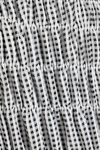 Victoria Beckham - Shirred Gingham Seersucker Midi Dress