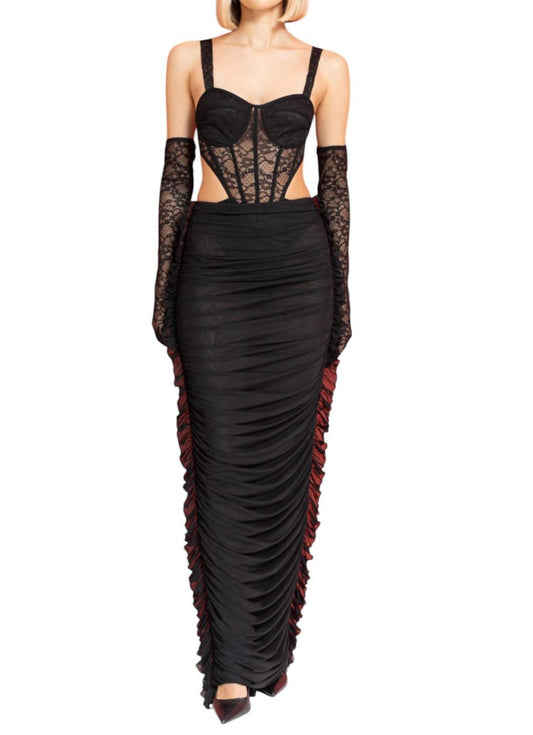 Kikiriki - Shirred Mesh Maxi Skirt