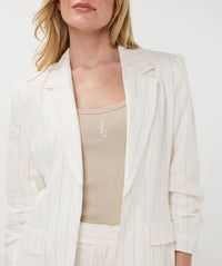 Esqualo - Striped Linen Blazer