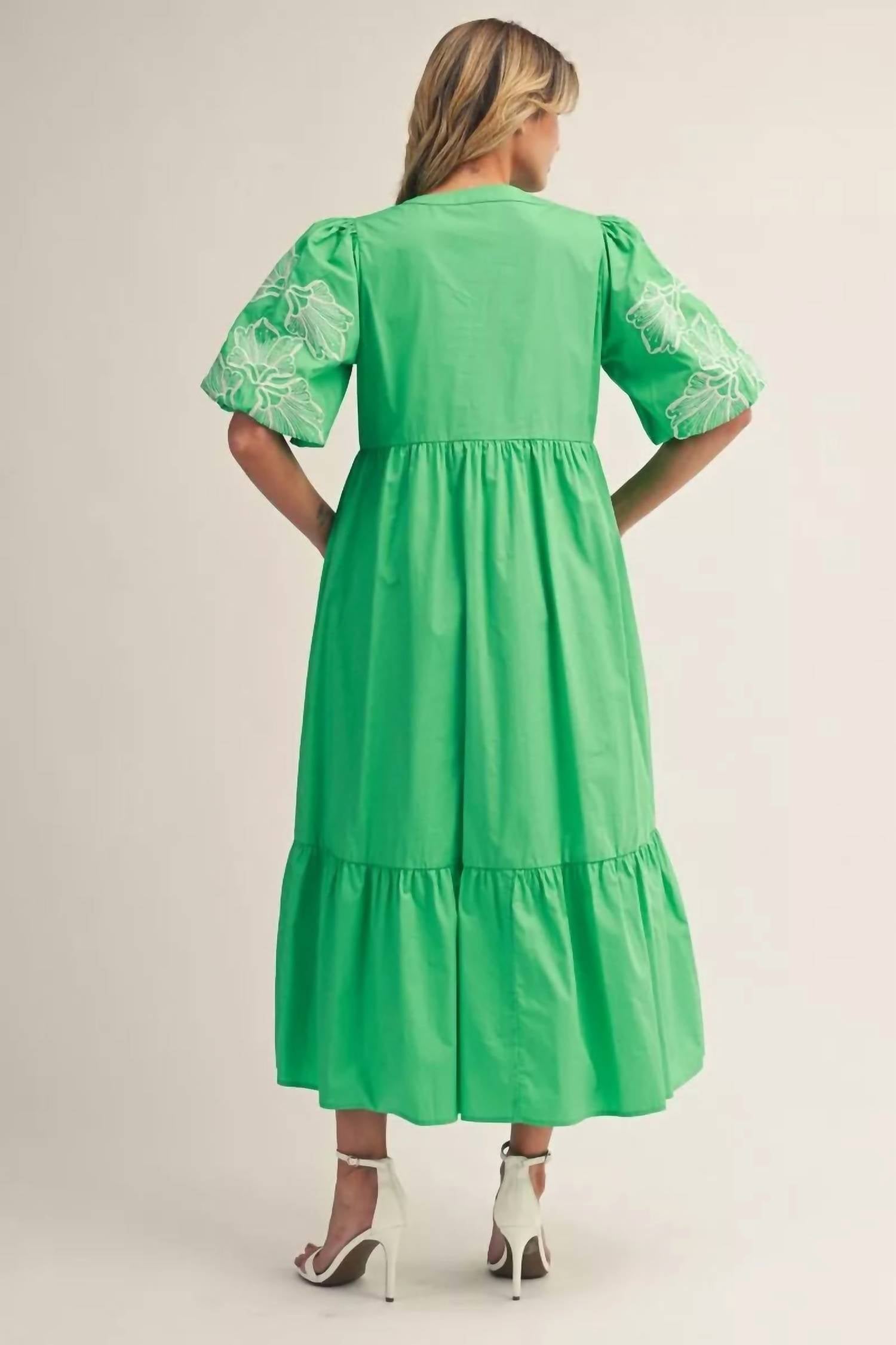 Jodifl Best For You Maxi Dress in green - women's dress - detail view