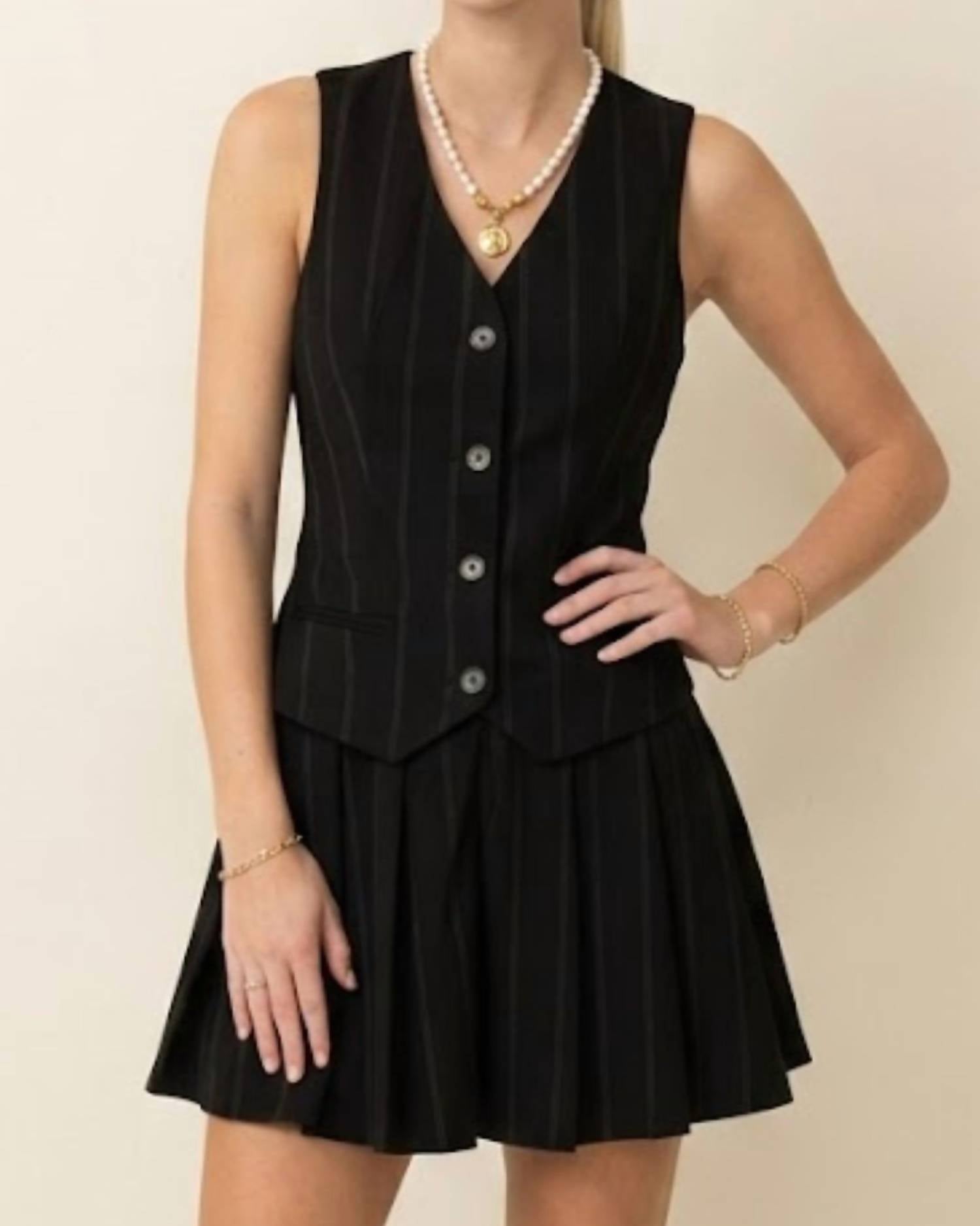 She + Sky - Carrie Sleeveless Blazer Mini Dress