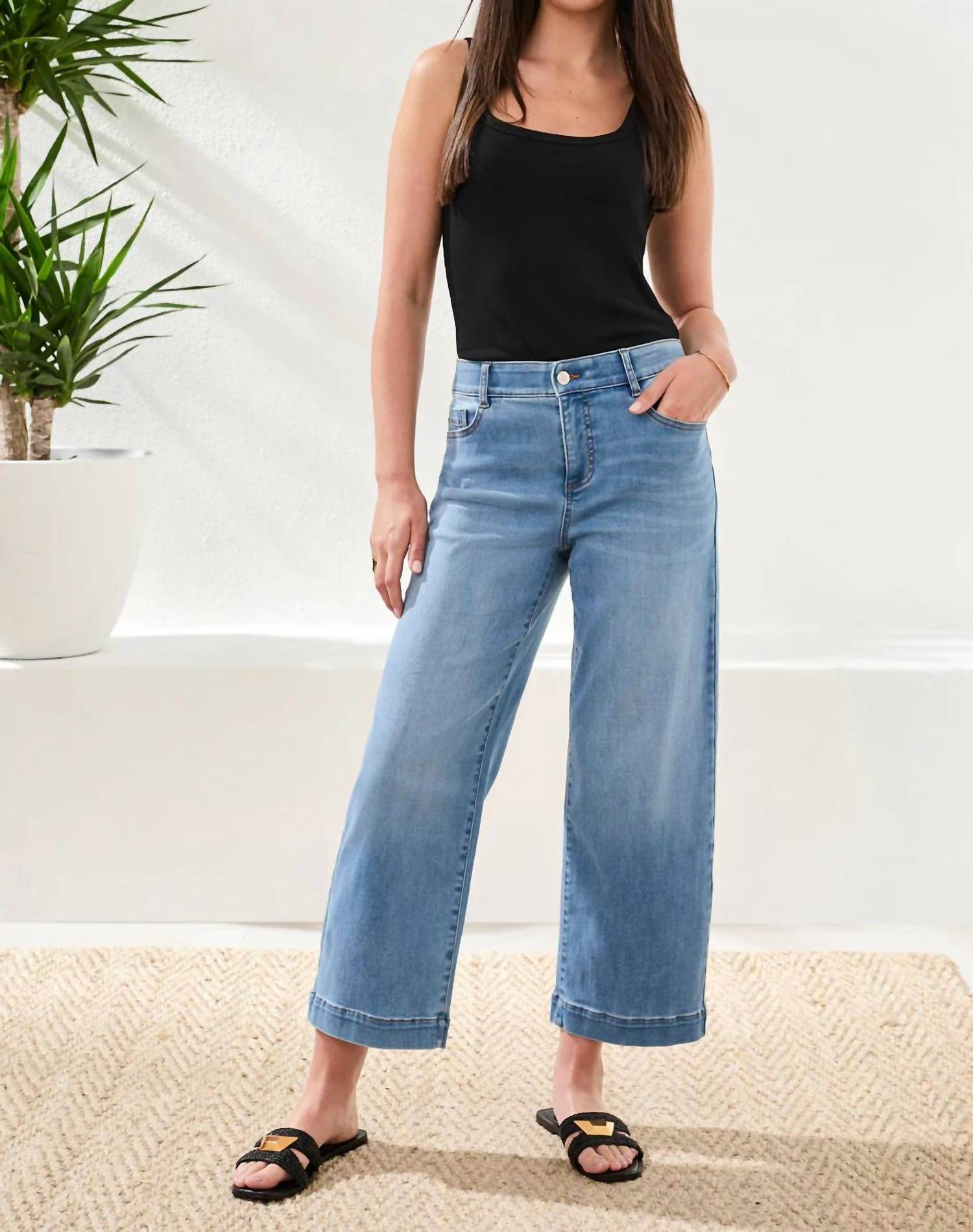 Tribal - Audrey Hugging Wide Crop Jeans