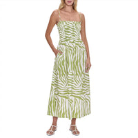 PISTOLA Bianca Shirred Bodice Dress in safari lime - women's dress