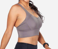 Handful Game Time Bra in magnetic gray - women's intimate - alternate view
