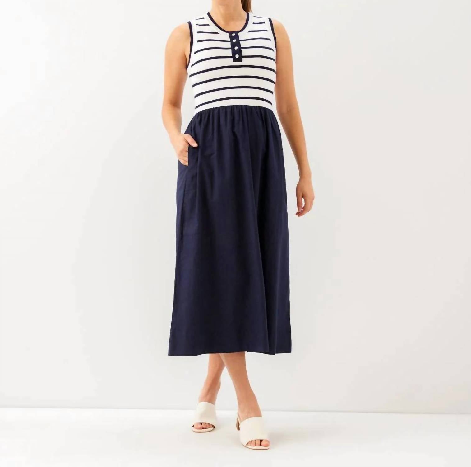 Karen Kane - Stripe Mixed Media Dress