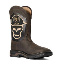ARIAT Men's Workhog Xt Venttek Bold Soft Toe Boots in iron coffee roughneck - men's boots