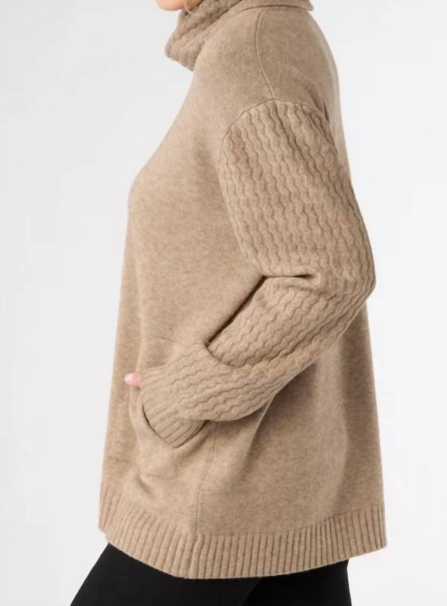 Mint Exclusives - Heavenly Luxe Cowl Neck Cable Sweater