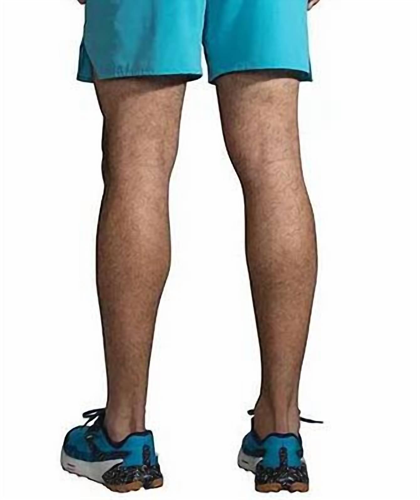BROOKS Men's High Point 7" 2-in-1 Running Short in 1 running short in hyper blue mist pacific - men's shorts - detail view