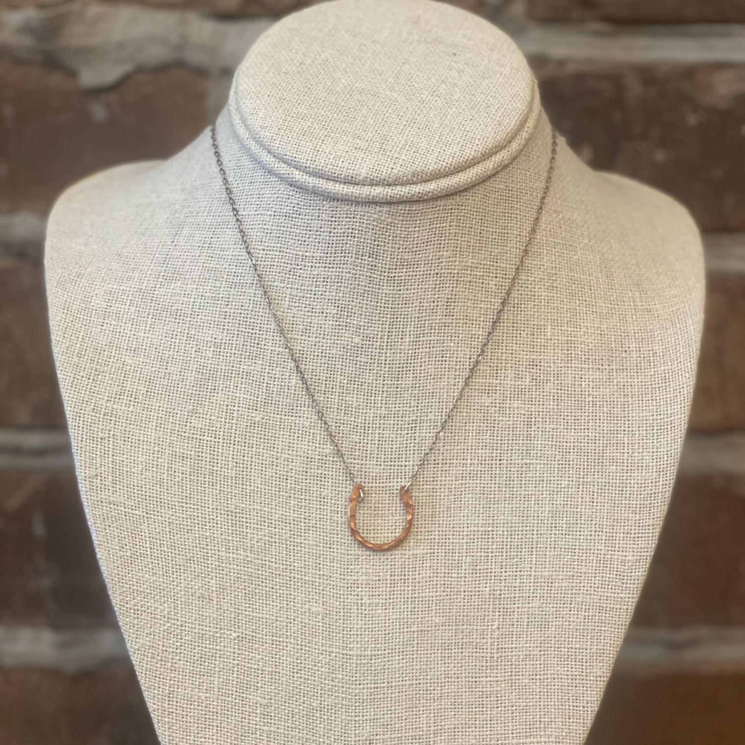 Clovis Jewelry - Small Copper Horseshoe Necklace