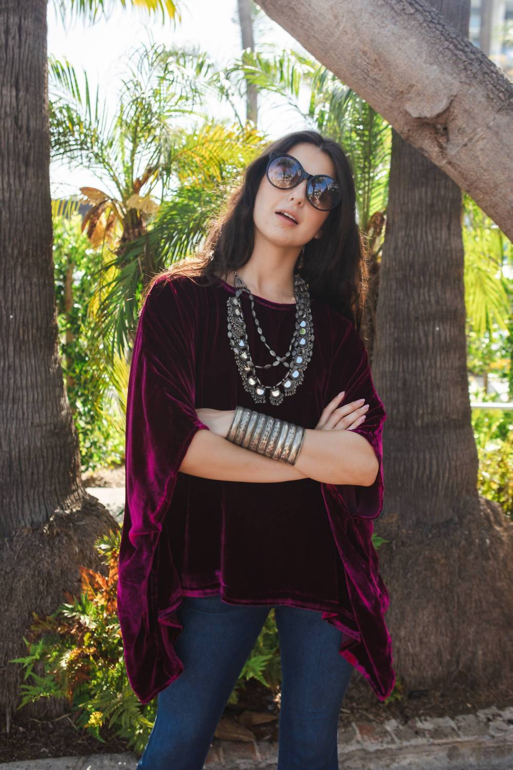 Jennafer Grace - Silk Velvet Scarf Top