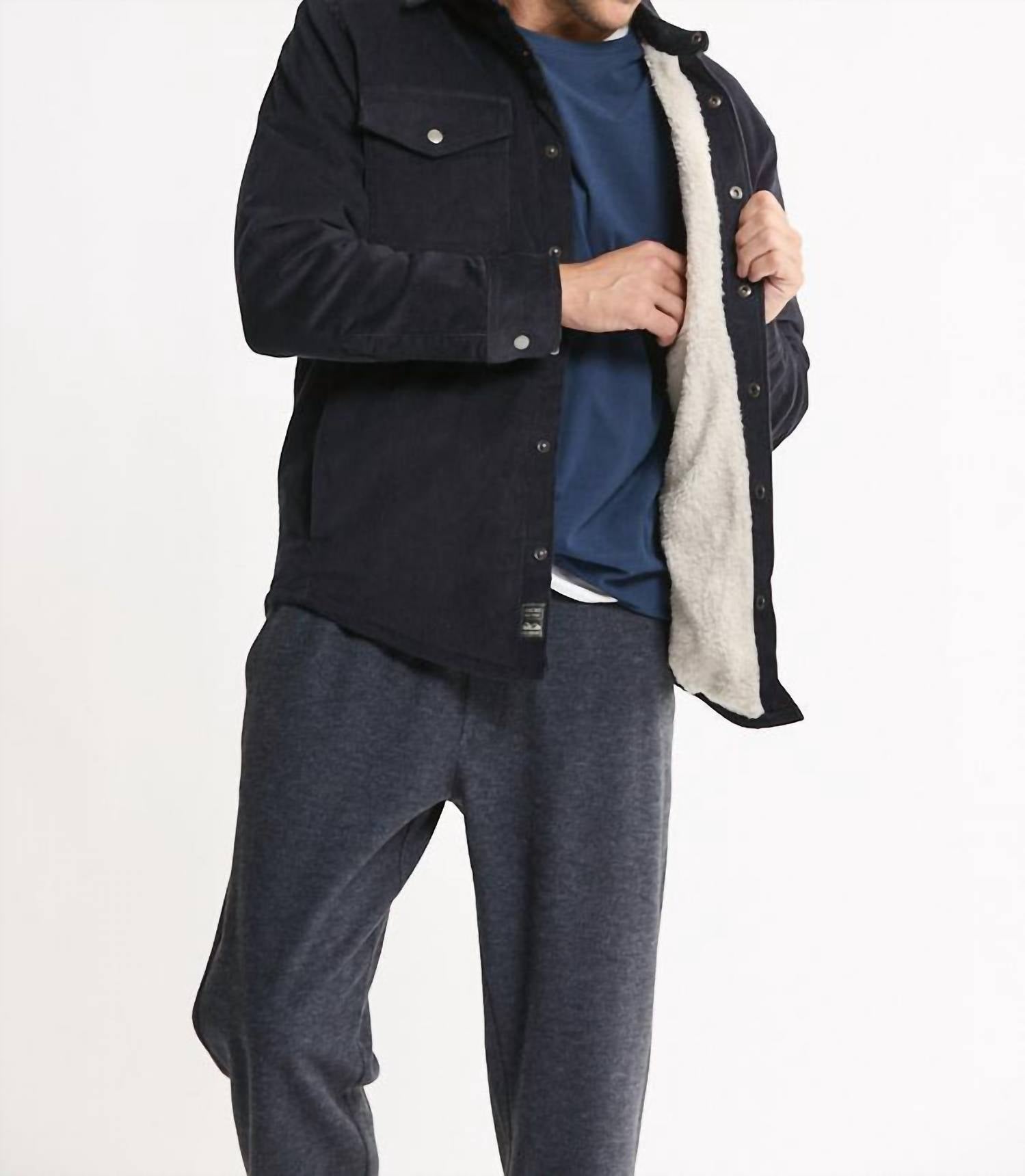 Jachs New York - Sherpa Lined Corduroy Shirt Jacket