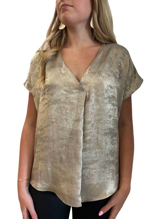 Shimmer V-Neck Top