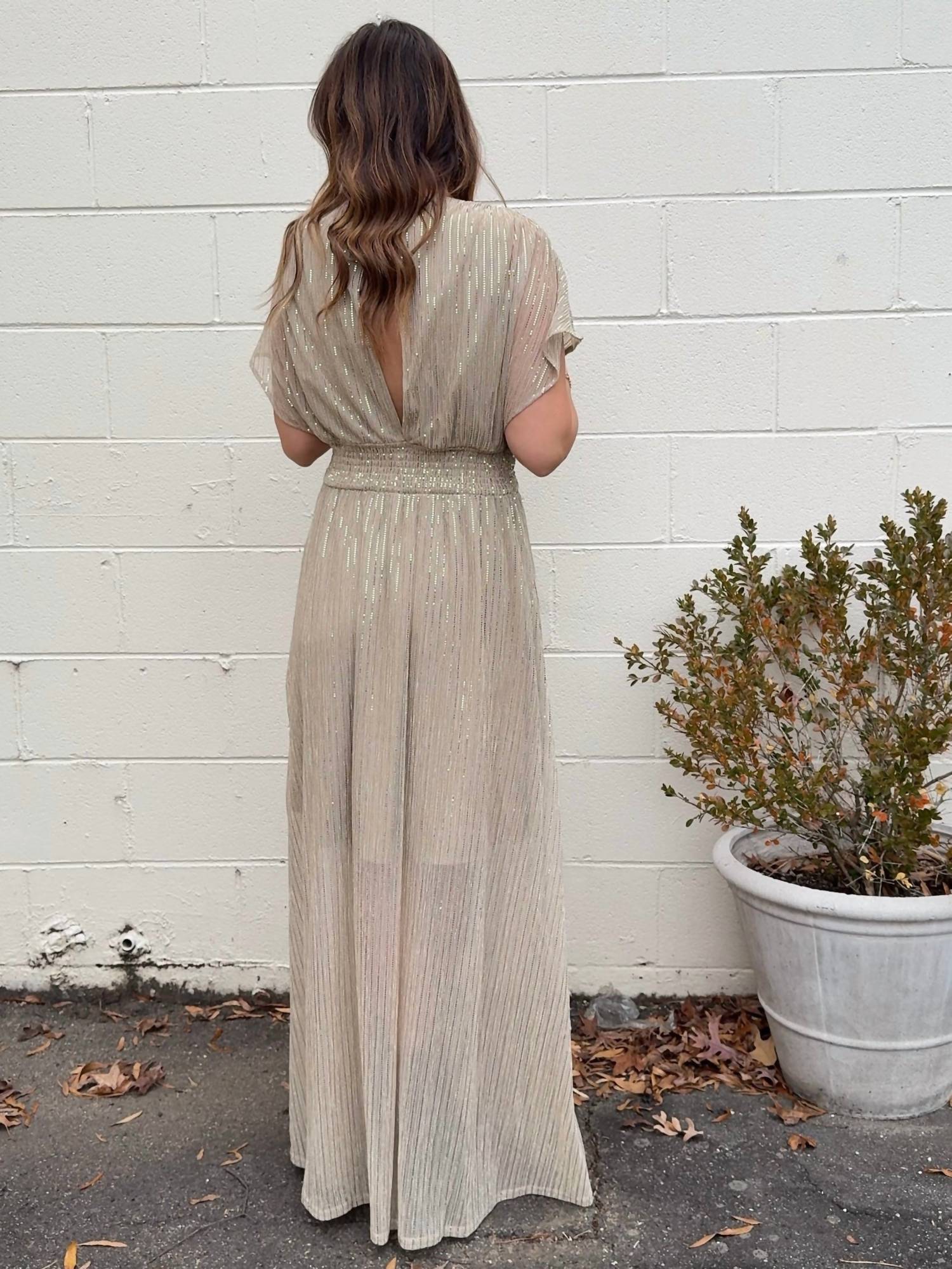 Dress Forum - Alaina Metallic Maxi Dress