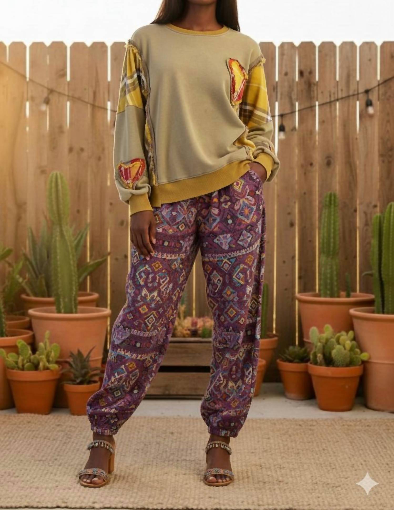 Little Secret Of Mine - Heart Full of Sunshine Patch Sweatshirt