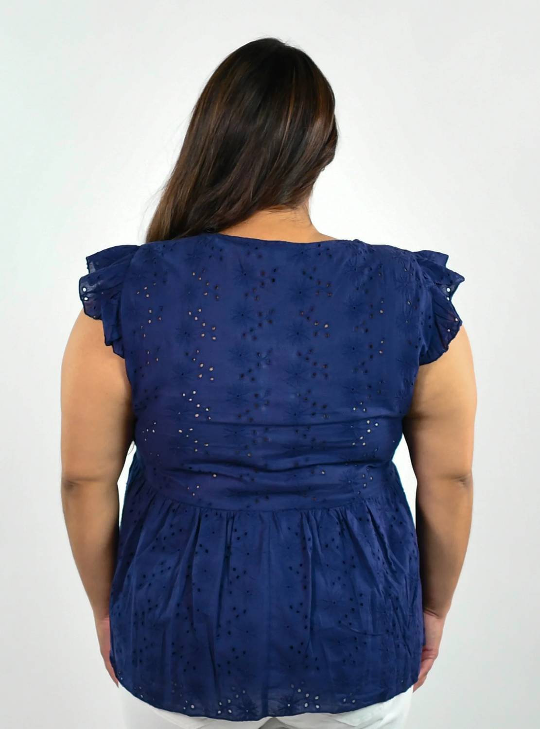 Andree By Unit - Embroidered V-neck Top - Plus