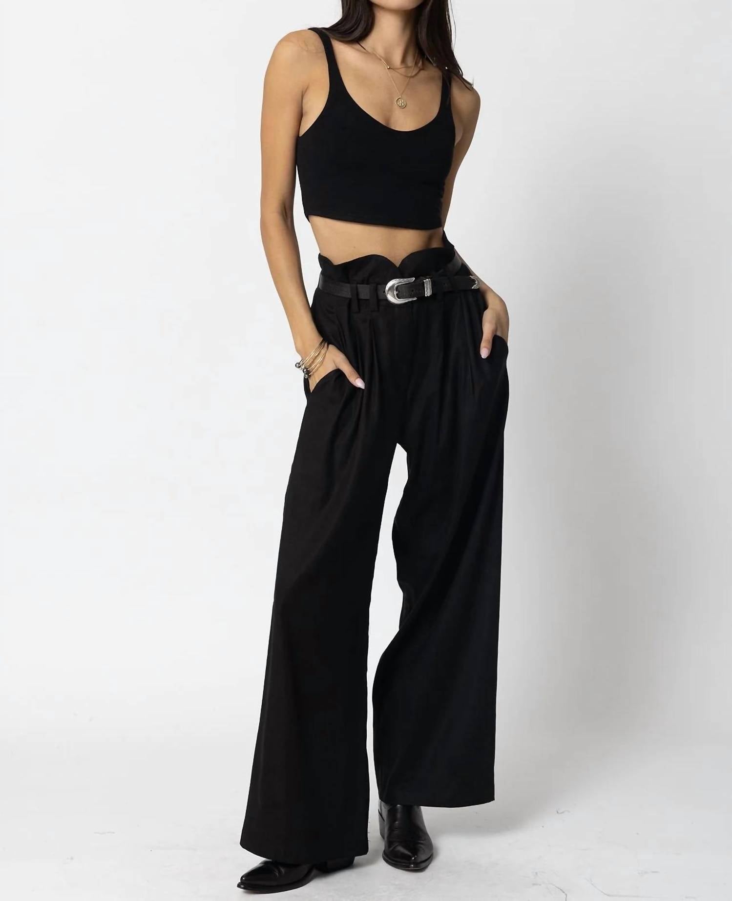 Stillwater - Stretch Linen Knotch Waist Pants