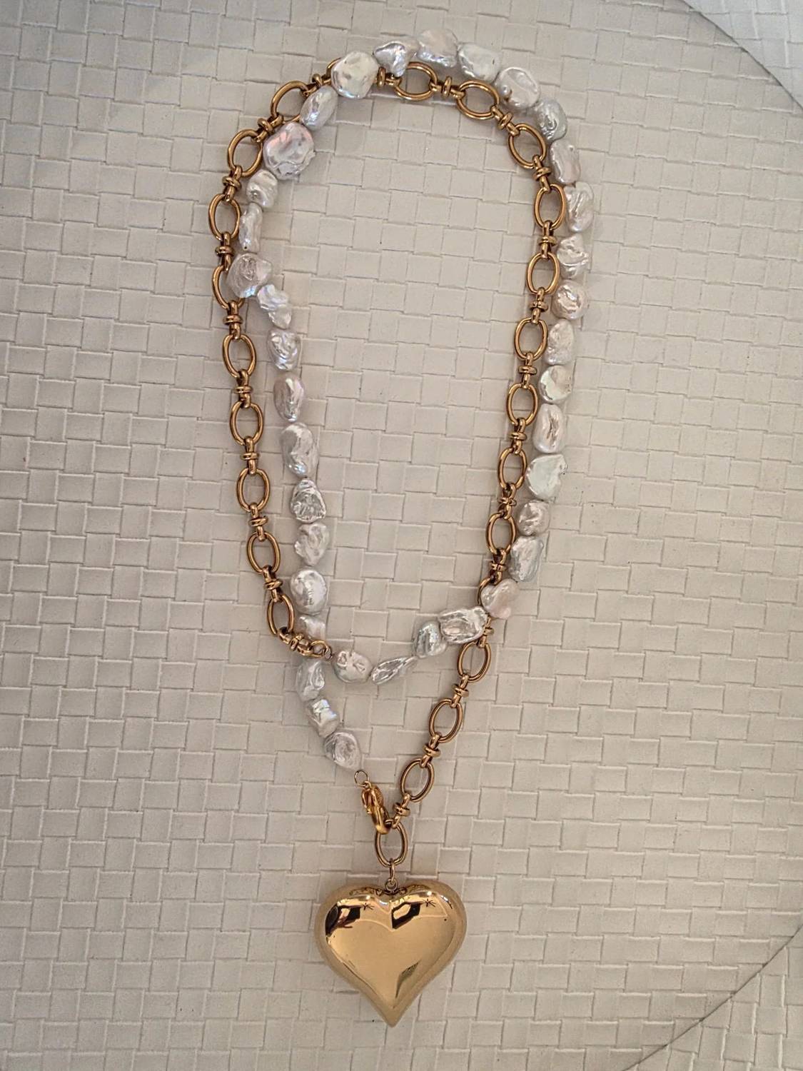Harper Lace - Women's Ava Pearl Heart Pendant Necklace