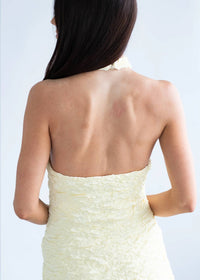 2.7 August Apparel - Stretchy Halter Neck Midi Dress