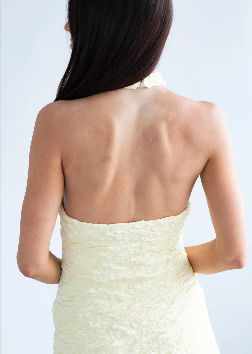 2.7 August Apparel - Stretchy Halter Neck Midi Dress