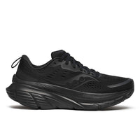 SAUCONY Women's Trainer Guide 18 Shoe in triple black - women's shoe - detail view