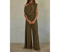 By Together Gwen Metallic Jumpsuit in gold black - women's pants