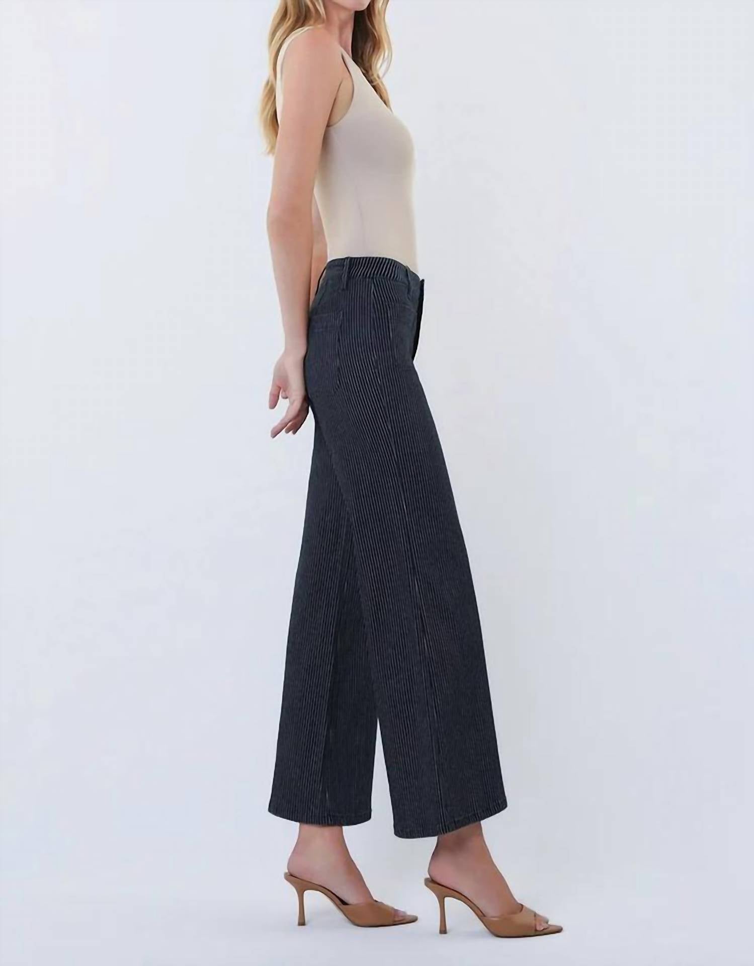 Vervet By Flying Monkey - High Rise Cropped Wide Leg Jeans