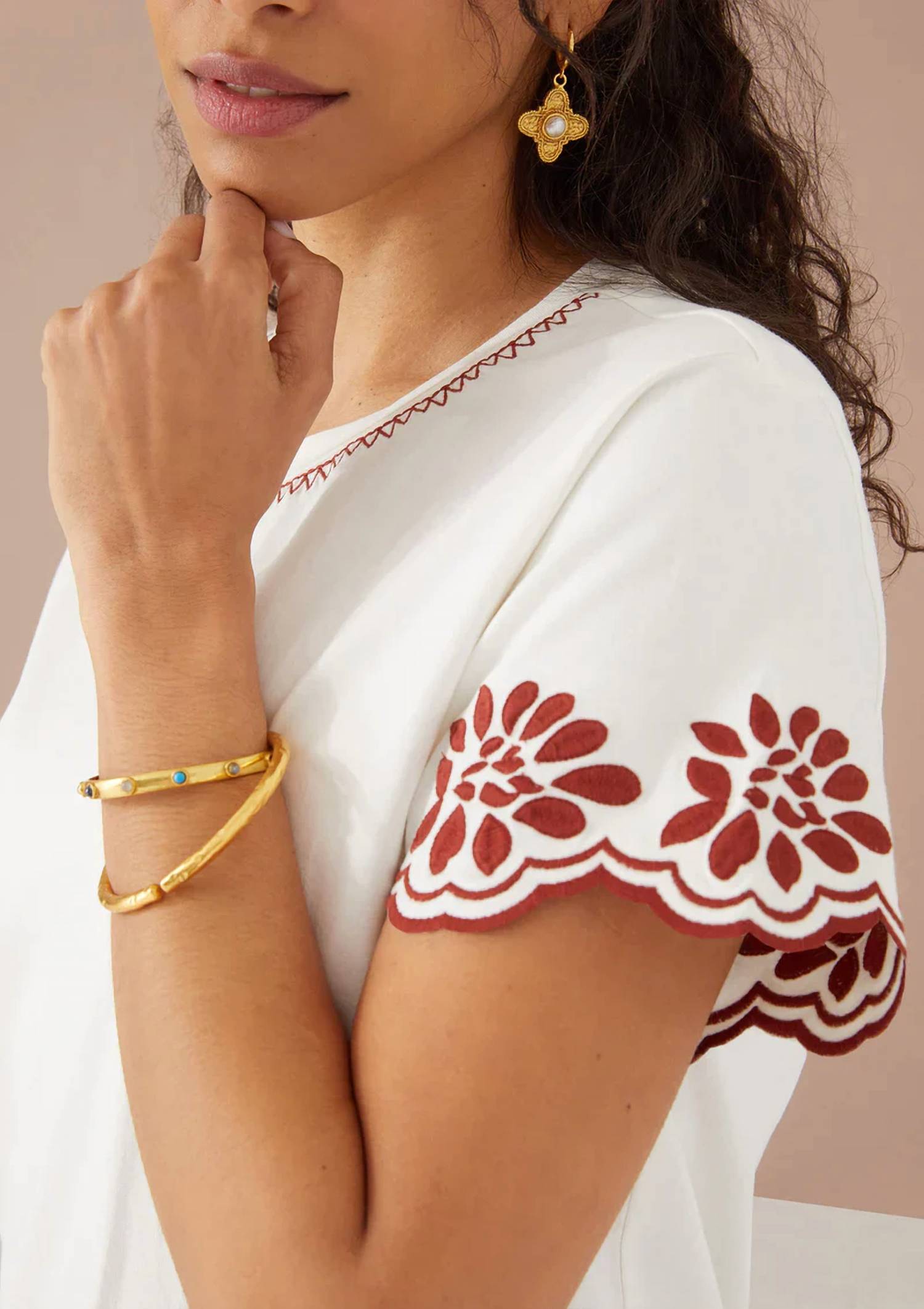 Alivia - Embroidered Classic Tee