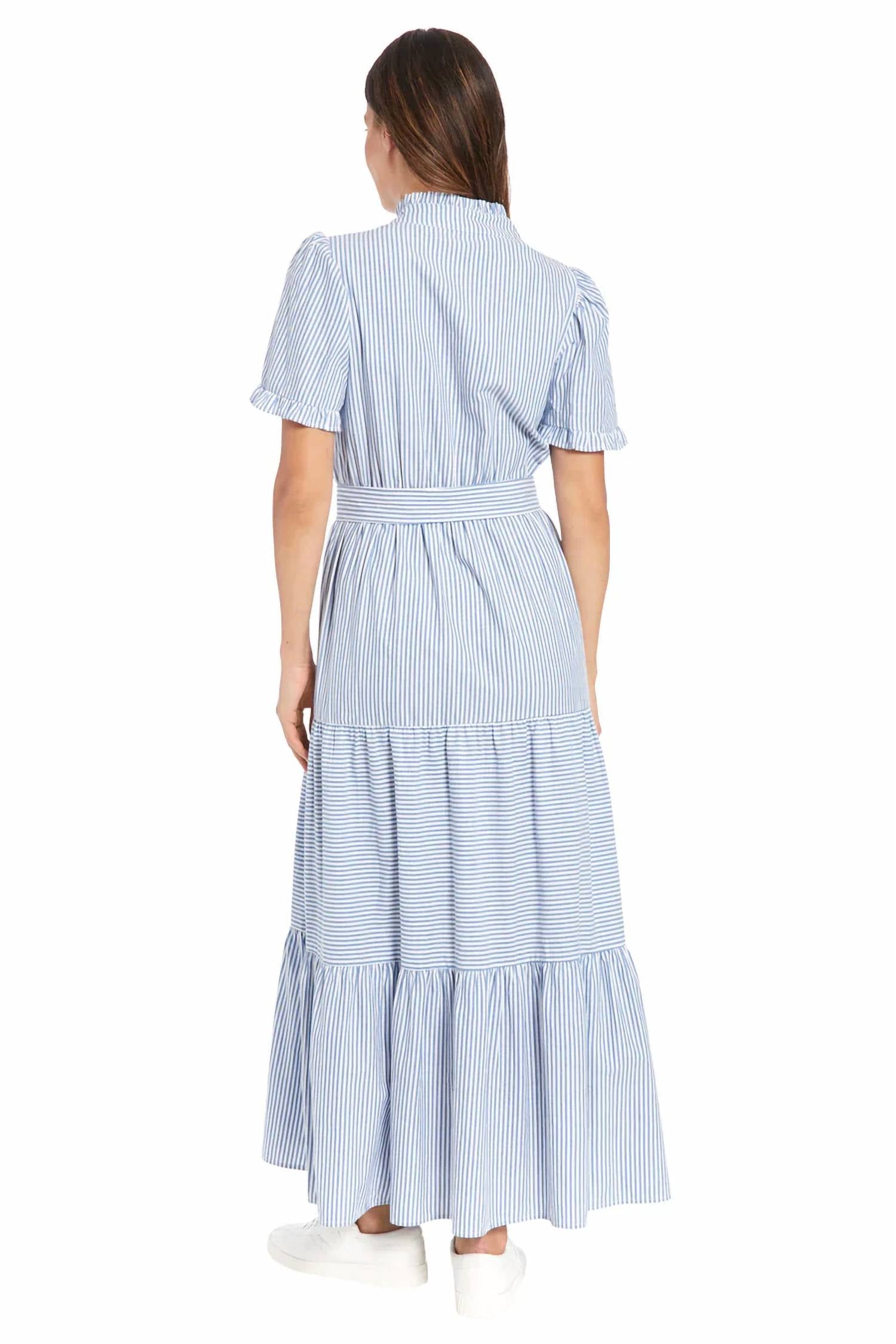 London Times - Mackenzie Ruffle Sleeve Maxi Dress