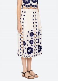Sea - Catrine Applique Midi Skirt