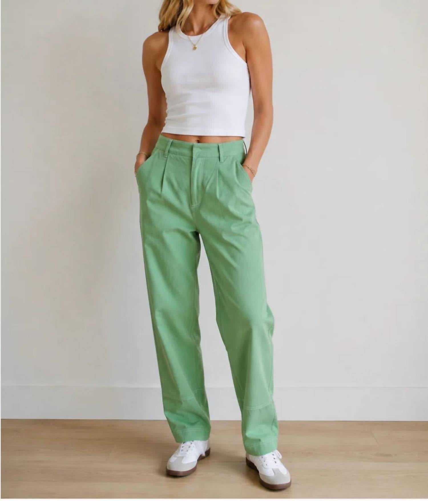 Greylin - Cecilia Cropped Barrel Pants