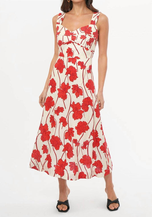 Greylin - Madi Sweetheart Neck Midi Dress