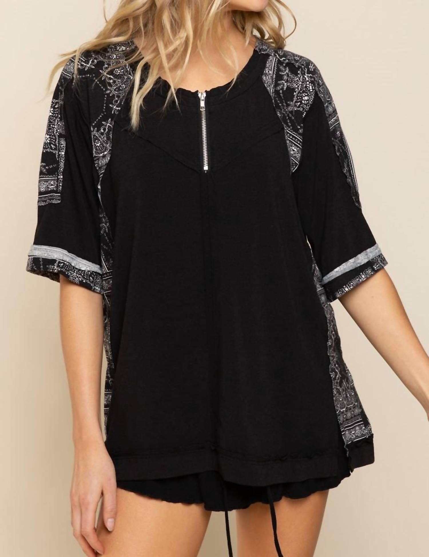 POL Not So Basic Knit Top in black - women's shirt - view 5