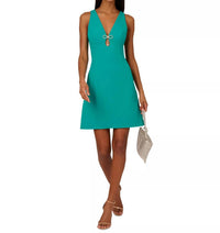 Adrianna Papell Women's Keyhole Embellished Mini Dress in green - women's dress