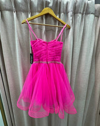 La Femme - Strapless Sweetheart Mini Dress