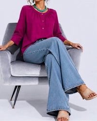 Diva Usa - Button Up Knit Top