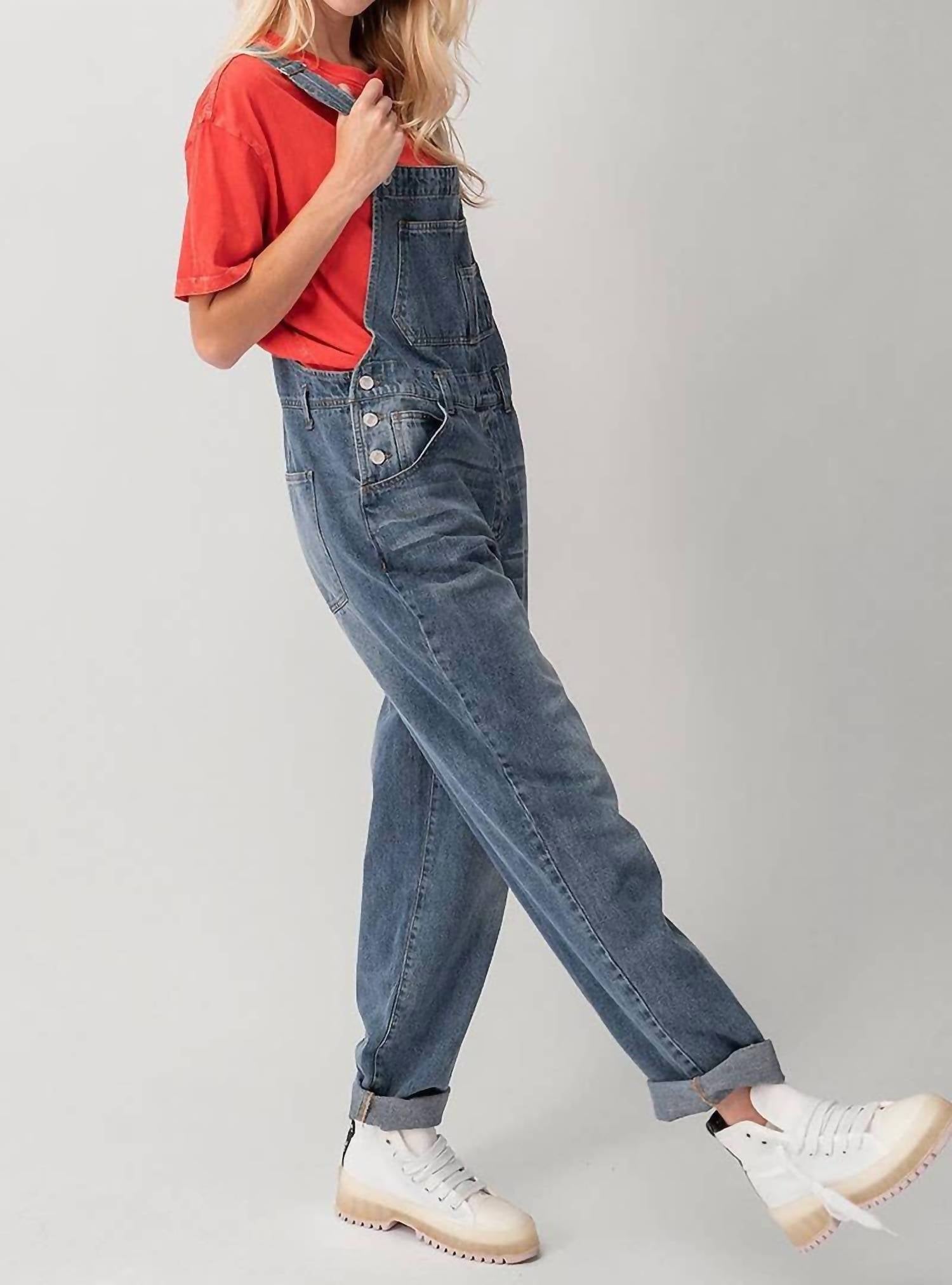 Urban Daizy - Relaxed Fit Denim Overalls